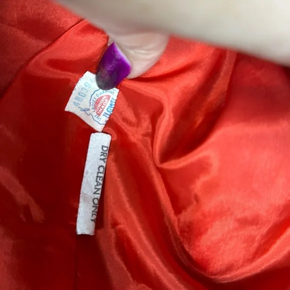 Retro blazer Mod 70’s Vintage union made ILGWU XS cropped white/blue/orange/red - Picture 2 of 8